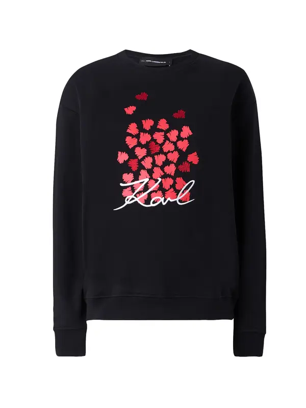 Karl Lagerfeld Karl Lagerfeld Sweater majica  crvena / svijetlocrvena / crna / bijela