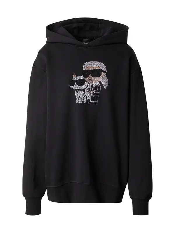 Karl Lagerfeld Karl Lagerfeld Sweater majica 'Ikon'  bež / crna / bijela