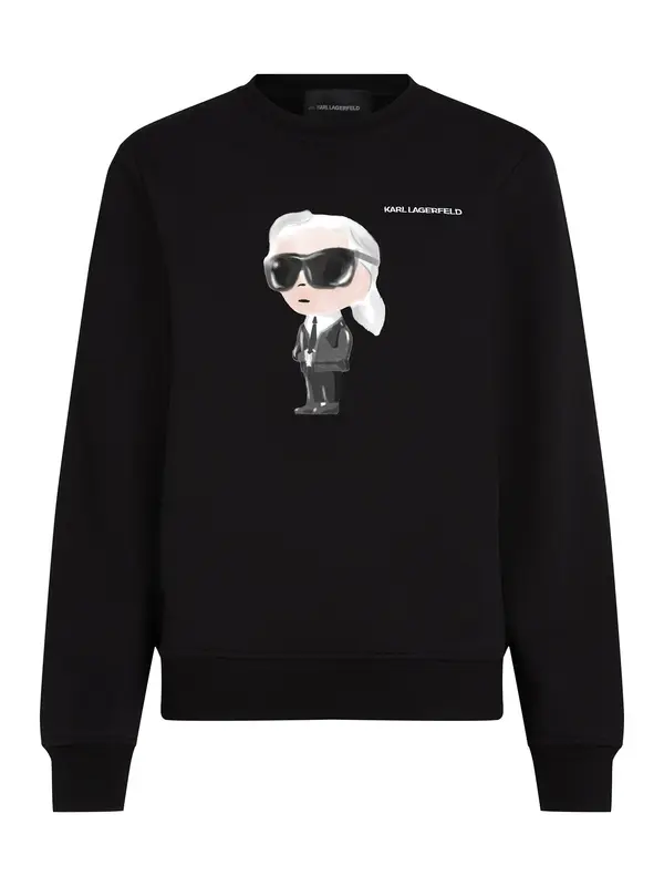 Karl Lagerfeld Karl Lagerfeld Sweater majica 'Ikon'  bež / tamo siva / crna / bijela