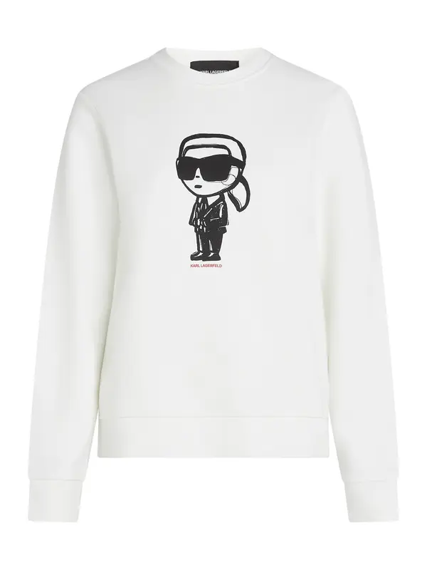 Karl Lagerfeld Karl Lagerfeld Sweater majica 'IKON'  boja pijeska / roza / crna
