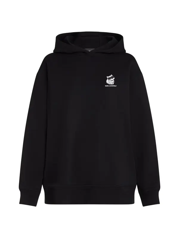 Karl Lagerfeld Karl Lagerfeld Sweater majica 'Ikon Choupette'  svijetlosiva / rosé / crna / bijela