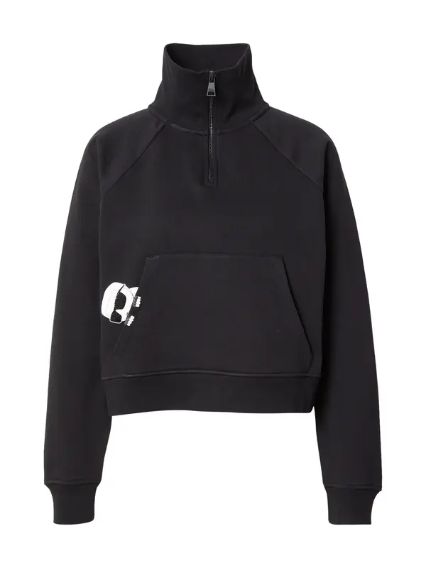 Karl Lagerfeld Karl Lagerfeld Sweater majica 'IKON'  crna / bijela