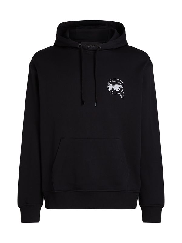 Karl Lagerfeld Karl Lagerfeld Sweater majica 'IKON'  crna / bijela