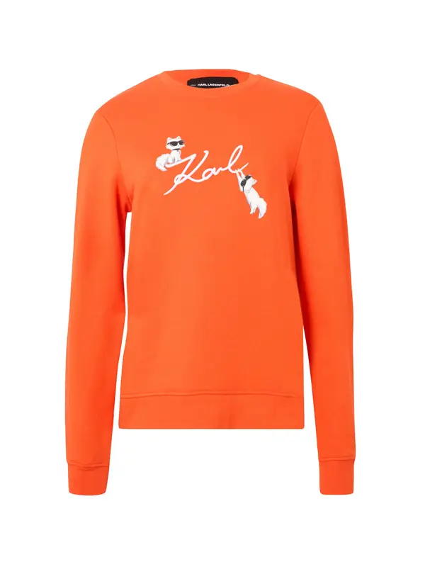 Karl Lagerfeld Karl Lagerfeld Sweater majica 'IKON'  narančasta / crna / bijela