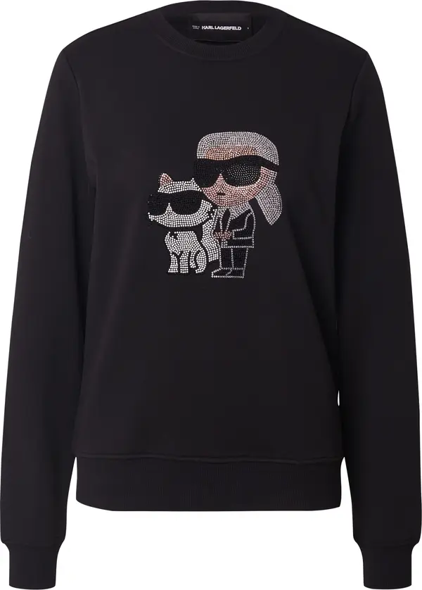 Karl Lagerfeld Karl Lagerfeld Sweater majica 'IKON'  prljavo roza / crna / srebro