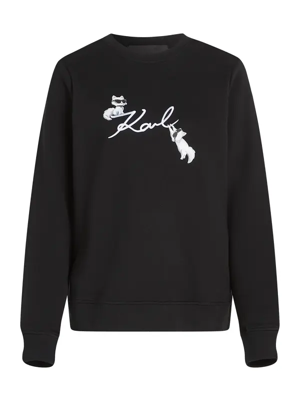 Karl Lagerfeld Karl Lagerfeld Sweater majica 'IKON'  roza / crna / bijela