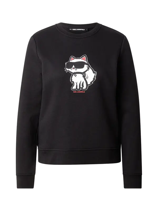 Karl Lagerfeld Karl Lagerfeld Sweater majica 'Ikon'  svijetlocrvena / crna / bijela