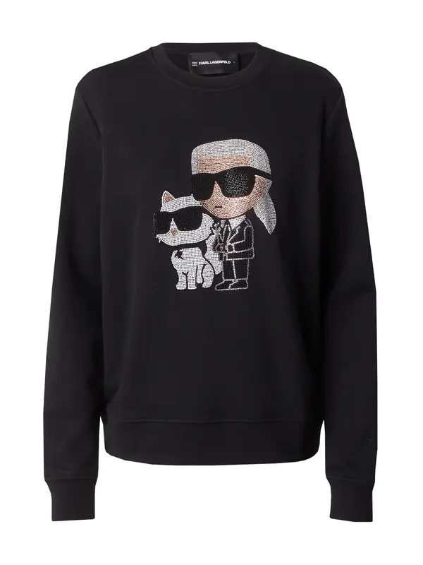 Karl Lagerfeld Karl Lagerfeld Sweater majica 'Ikonik 2.0'  bež / crna / bijela