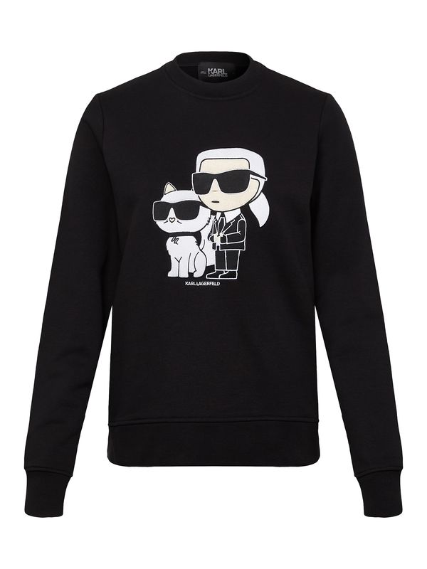 Karl Lagerfeld Karl Lagerfeld Sweater majica 'Ikonik 2.0'  boja pijeska / crna / bijela