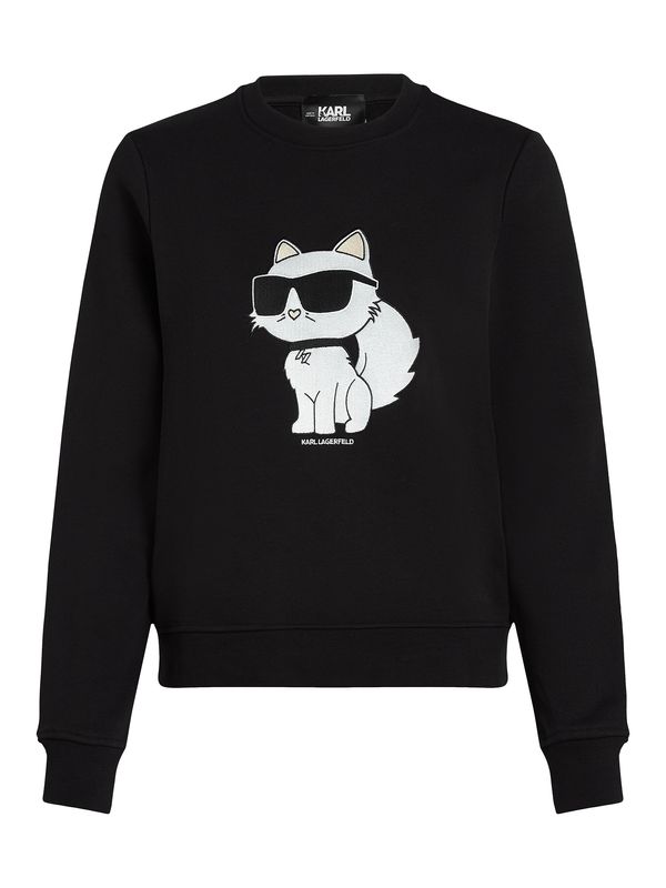 Karl Lagerfeld Karl Lagerfeld Sweater majica 'Ikonik 2.0 Choupette'  boja pijeska / crna / bijela