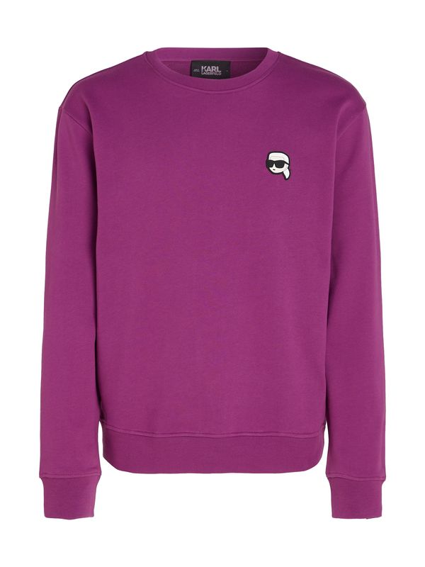 Karl Lagerfeld Karl Lagerfeld Sweater majica 'Ikonik'  purpurna / crna / bijela