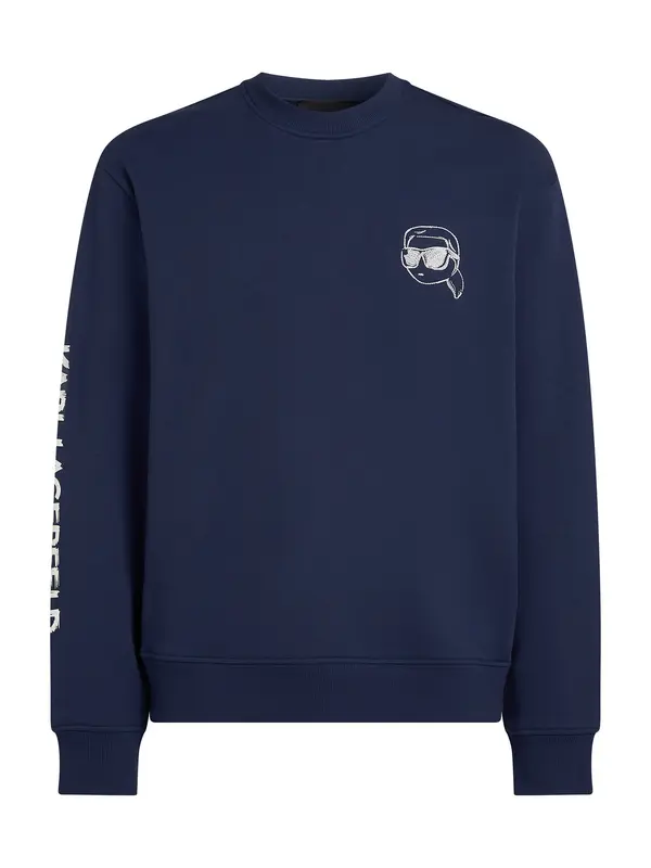 Karl Lagerfeld Karl Lagerfeld Sweater majica  mornarsko plava / bijela