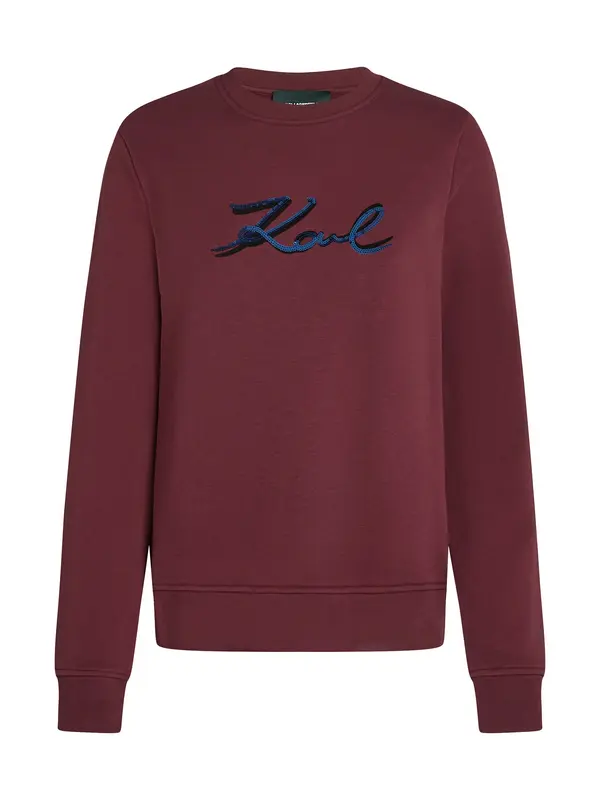 Karl Lagerfeld Karl Lagerfeld Sweater majica  mornarsko plava / boja vina