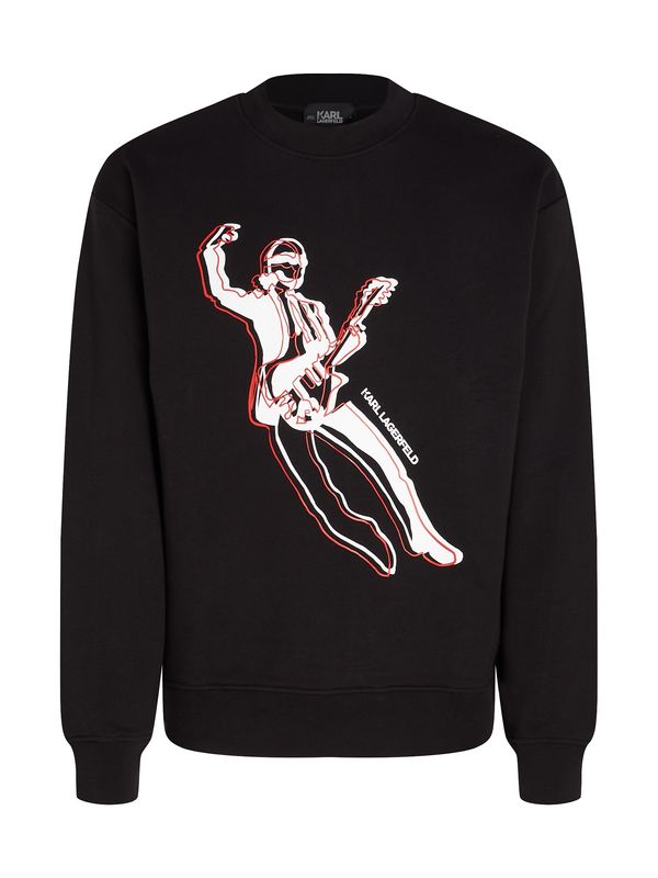 Karl Lagerfeld Karl Lagerfeld Sweater majica 'Rocks'  crna