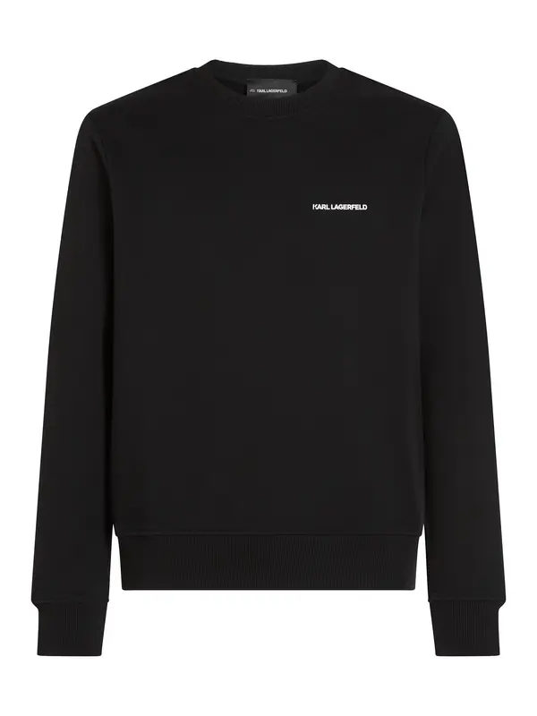Karl Lagerfeld Karl Lagerfeld Sweater majica 'Rue St-Guillaume'  crna / bijela