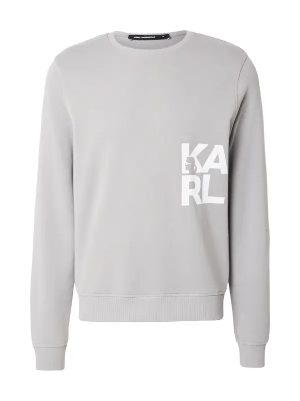 Karl Lagerfeld Karl Lagerfeld Sweater majica  siva / bijela