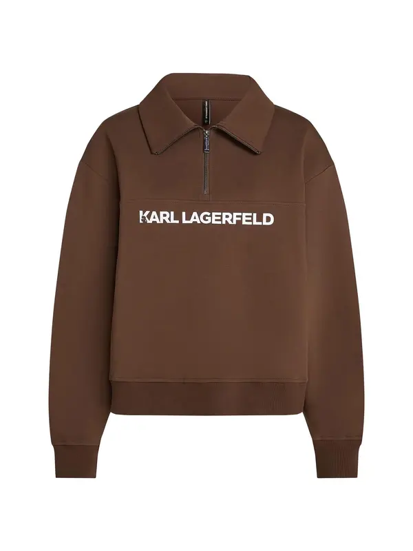 Karl Lagerfeld Karl Lagerfeld Sweater majica  smeđa / bijela
