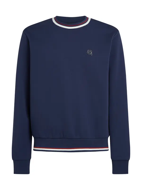 Karl Lagerfeld Karl Lagerfeld Sweater majica  tamno plava / burgund / bijela