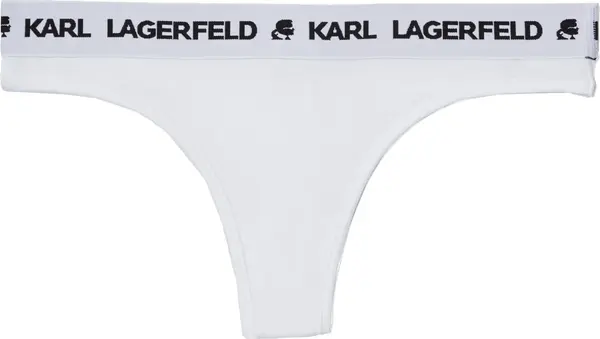 Karl Lagerfeld Karl Lagerfeld Tanga gaćice  crna / bijela