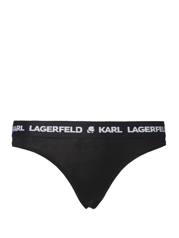 Karl Lagerfeld Karl Lagerfeld Tanga gaćice  crna / bijela