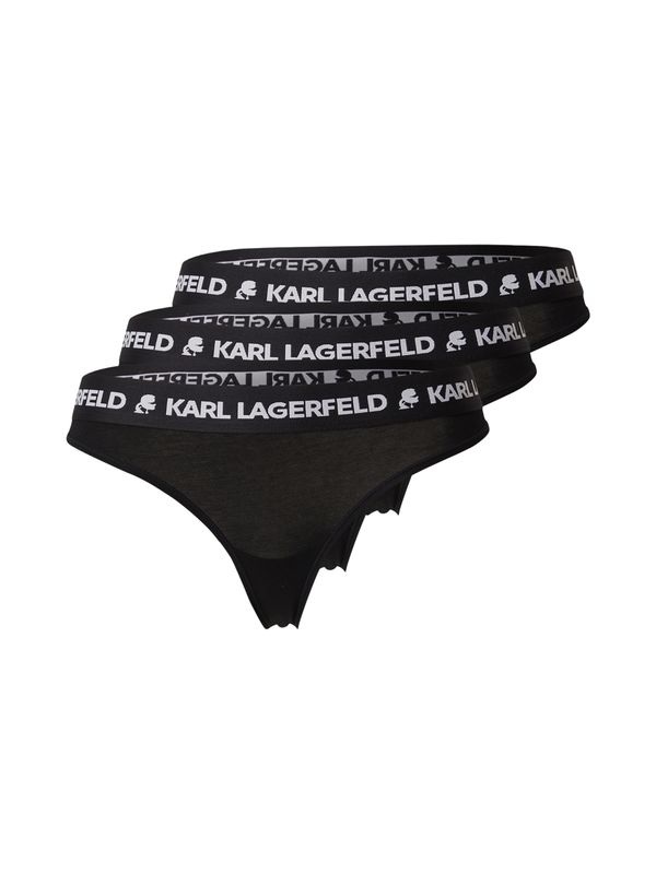 Karl Lagerfeld Karl Lagerfeld Tanga gaćice  crna / bijela