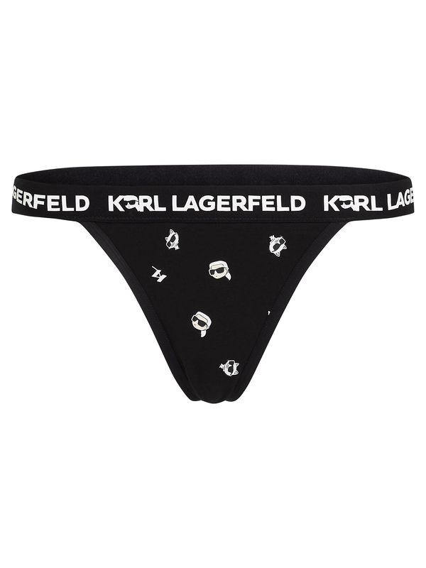 Karl Lagerfeld Karl Lagerfeld Tanga gaćice 'Ikonik'  crna / bijela