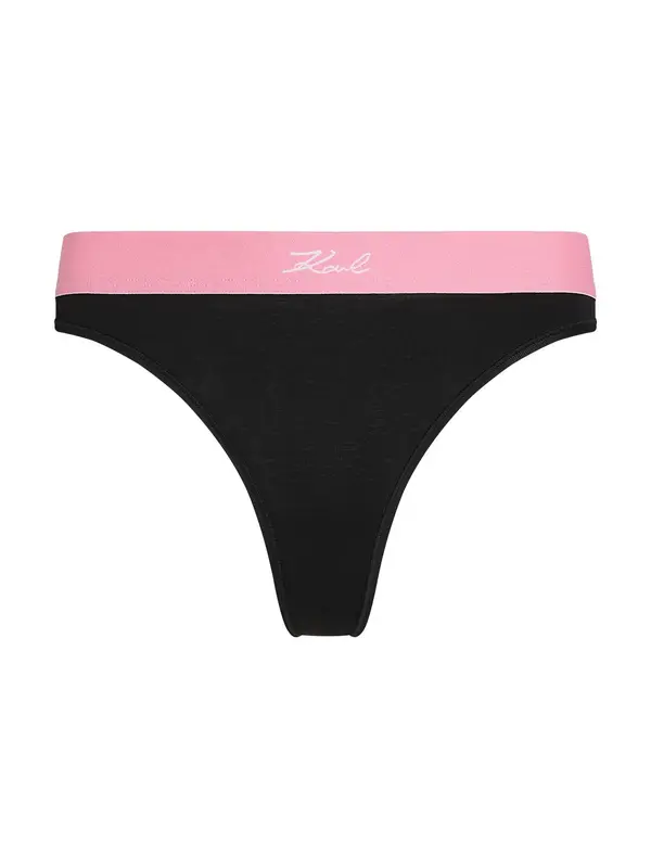Karl Lagerfeld Karl Lagerfeld Tanga gaćice  roza / crna