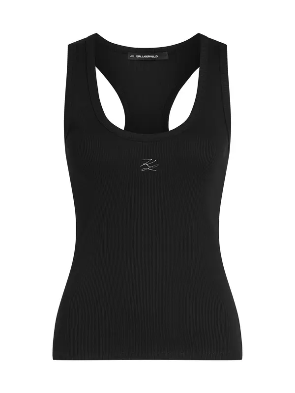 Karl Lagerfeld Karl Lagerfeld Top 'Autograph'  crna / bijela