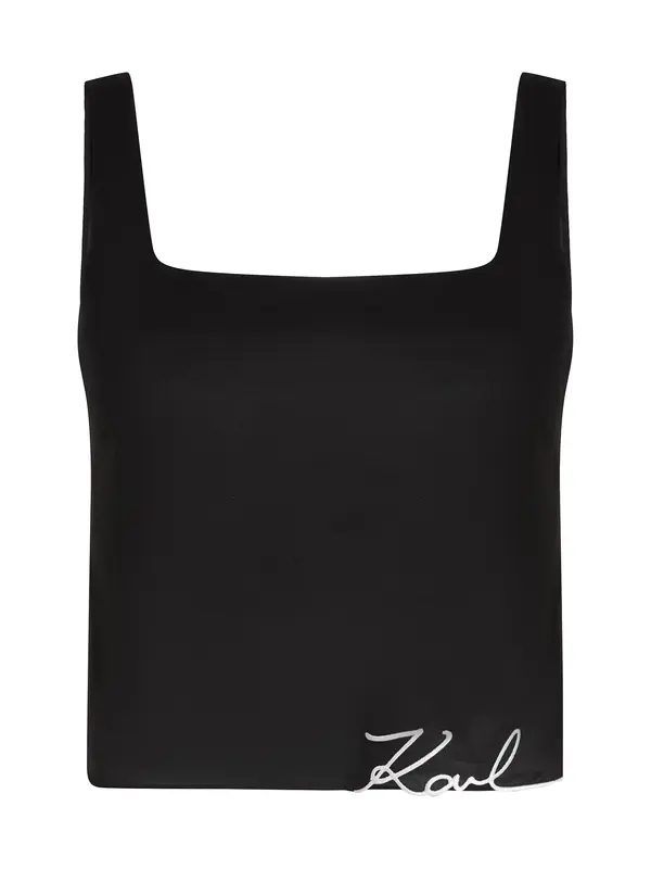 Karl Lagerfeld Karl Lagerfeld Top  crna / bijela