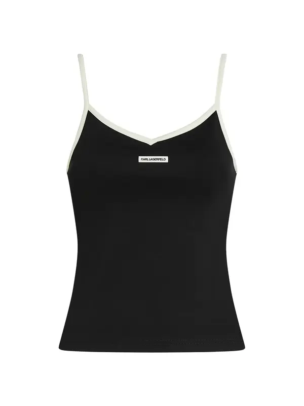 Karl Lagerfeld Karl Lagerfeld Top  crna / bijela