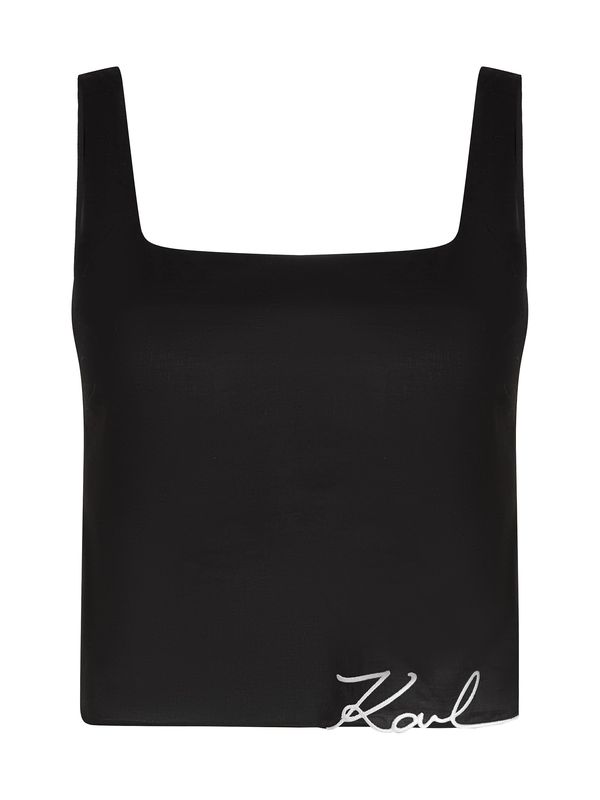 Karl Lagerfeld Karl Lagerfeld Top  crna / bijela