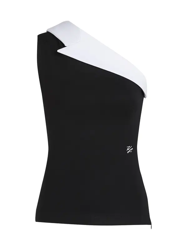 Karl Lagerfeld Karl Lagerfeld Top  crna / bijela
