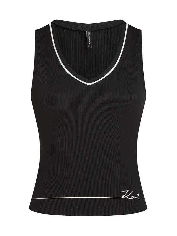 Karl Lagerfeld Karl Lagerfeld Top  crna / bijela