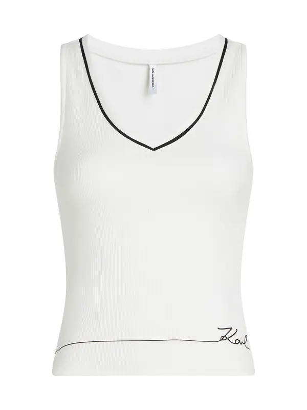 Karl Lagerfeld Karl Lagerfeld Top  crna / bijela