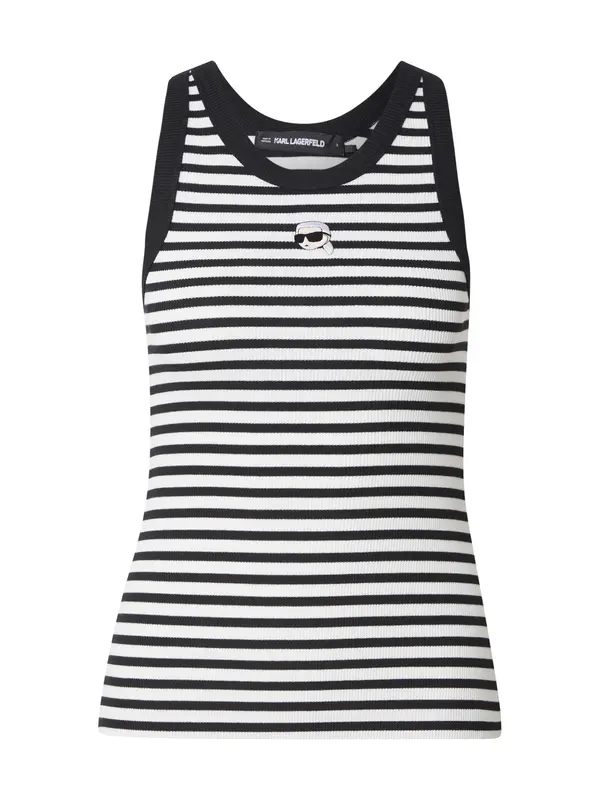 Karl Lagerfeld Karl Lagerfeld Top 'Ikon'  crna / bijela