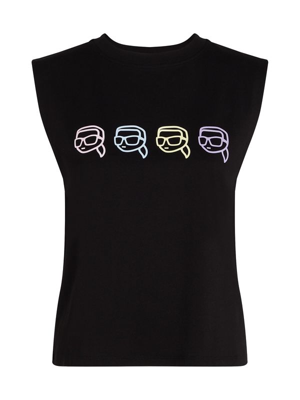 Karl Lagerfeld Karl Lagerfeld Top 'Ikonik'  pastelno žuta / pastelno zelena / crna