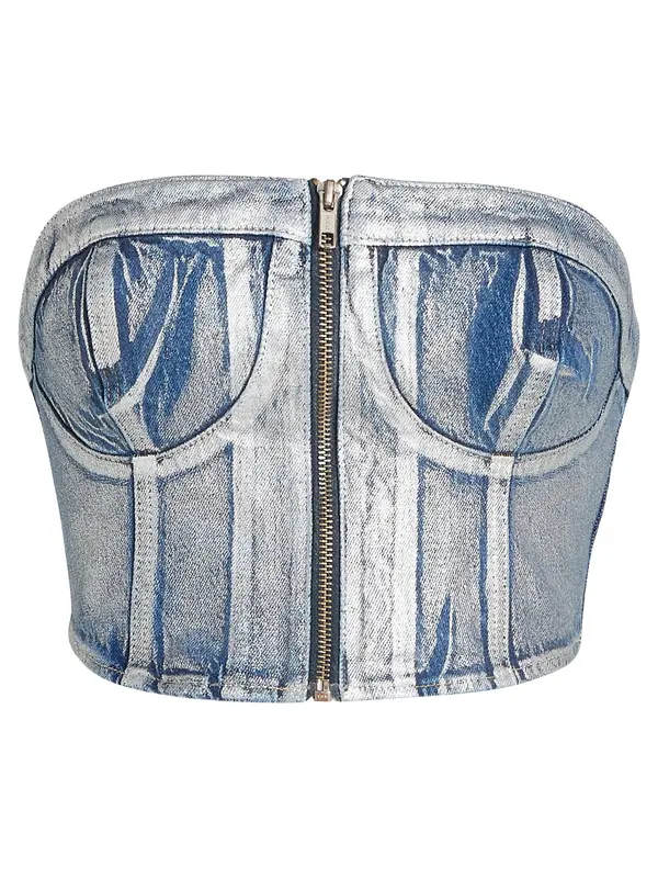Karl Lagerfeld Karl Lagerfeld Top  plava / bijela