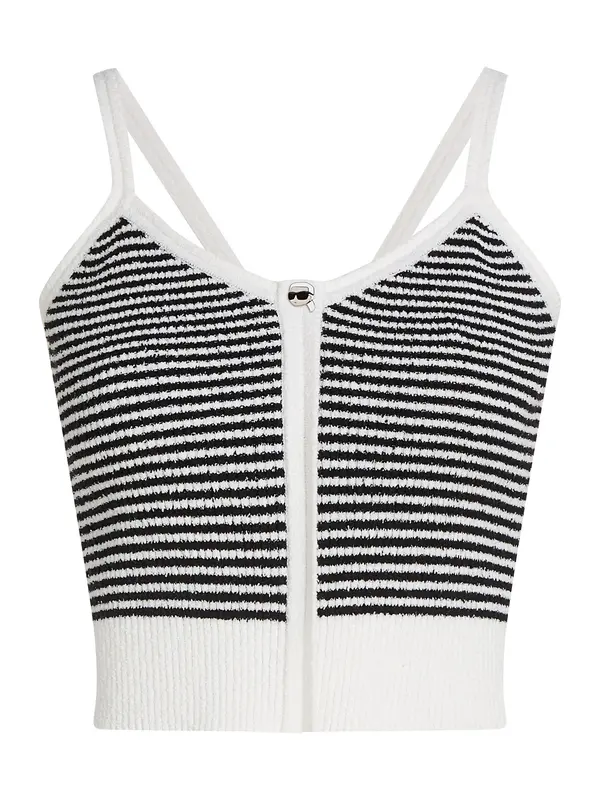 Karl Lagerfeld Karl Lagerfeld Top s naramenicama  crna / bijela