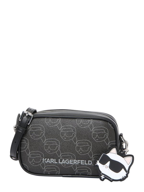 Karl Lagerfeld Karl Lagerfeld Torba preko ramena 'IKON'  siva / crna