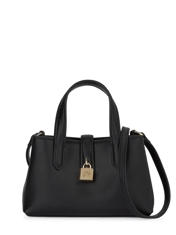 Karl Lagerfeld Karl Lagerfeld Torba preko ramena ' K/Autograph Mini-Umhängetasche mit Vorhängeschloss '  crna