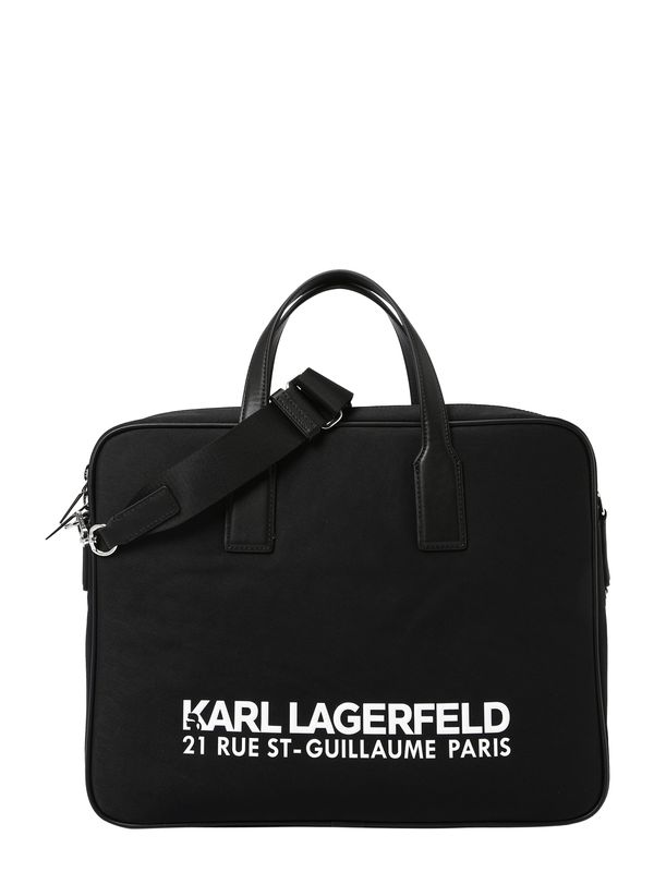 Karl Lagerfeld Karl Lagerfeld Torba za laptop  crna / bijela