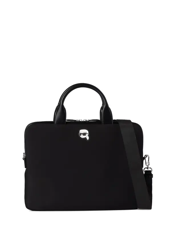 Karl Lagerfeld Karl Lagerfeld Torba za laptop 'IKON'  crna / bijela