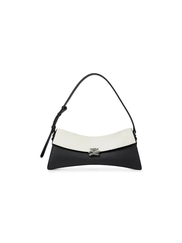 Karl Lagerfeld Karl Lagerfeld Torba za na rame 'K/Autograph'  crna / bijela