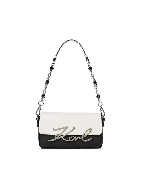 Karl Lagerfeld Karl Lagerfeld Torba za na rame 'K/Signature'  crna / bijela
