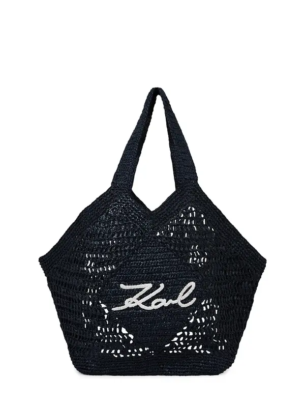 Karl Lagerfeld Karl Lagerfeld Torba za plažu  tamno plava / bijela