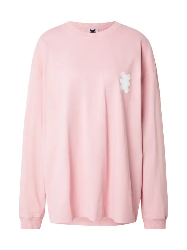 Karo Kauer Karo Kauer Sweater majica 'La Vie'  roza / bijela