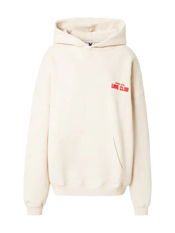 Karo Kauer Karo Kauer Sweater majica 'Love Club'  boja pijeska / crvena