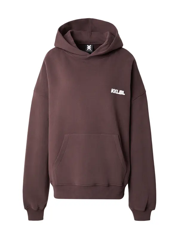 Karo Kauer Karo Kauer Sweater majica  tamno smeđa / bijela