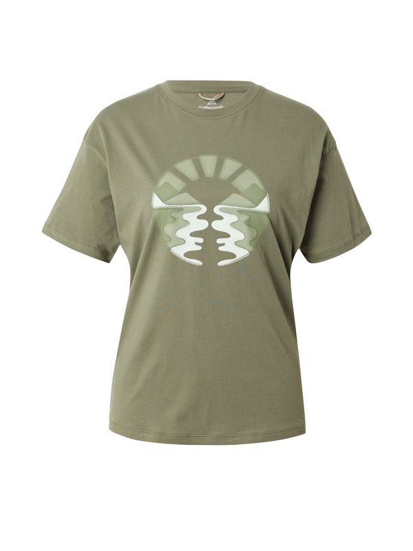 Kathmandu Kathmandu Majica 'RETRO SUNSET'  kaki / bijela