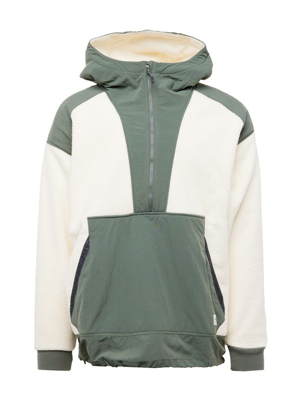 Kathmandu Kathmandu Sportski pulover 'Co-Z'  ecru/prljavo bijela / zelena